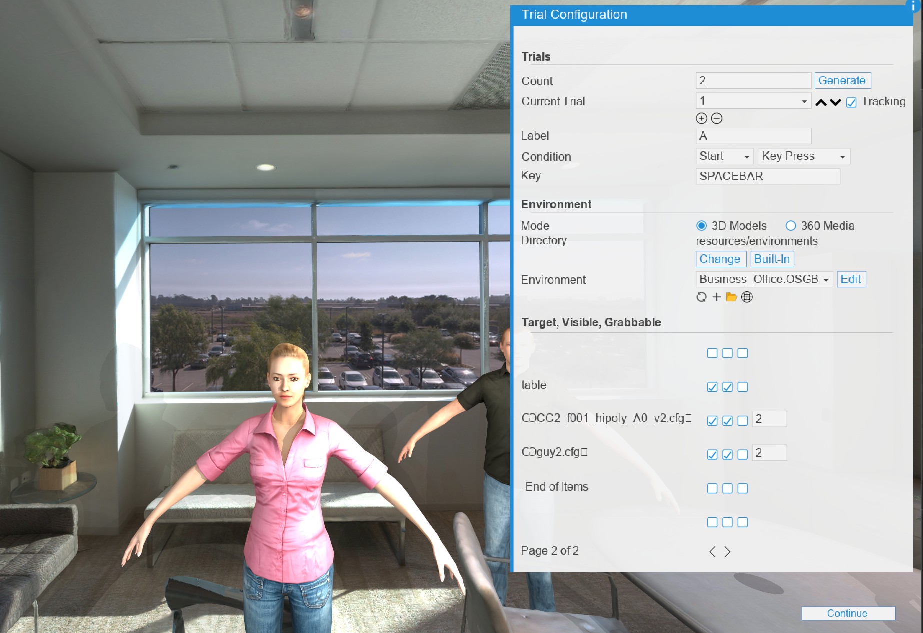 Example included avatars