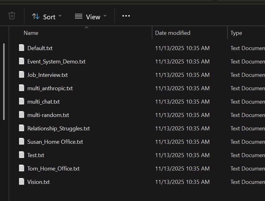 SightLab GUI avatar workflow settings