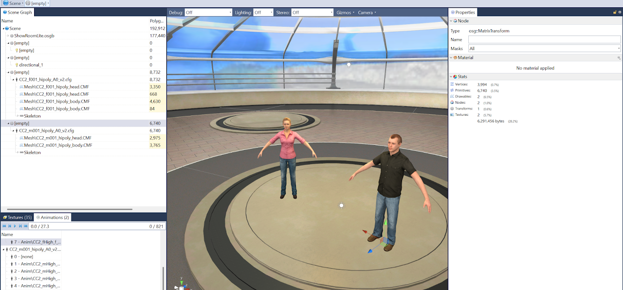 Drag and drop from Avatars asset library