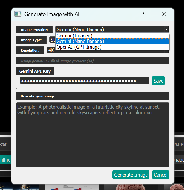 Standard Images generation options