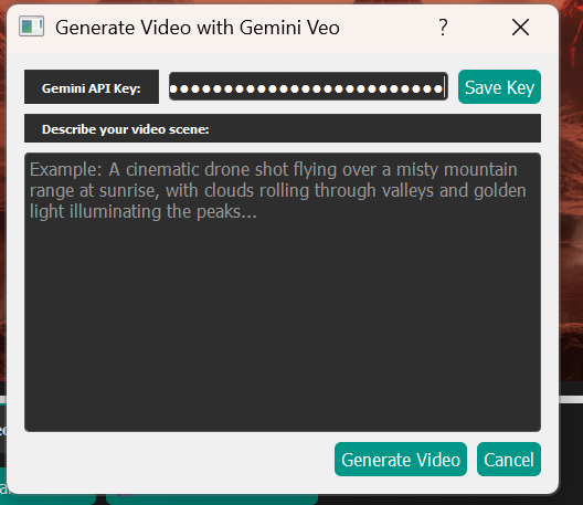 Standard Video generation options