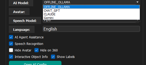 Multiple AI model support