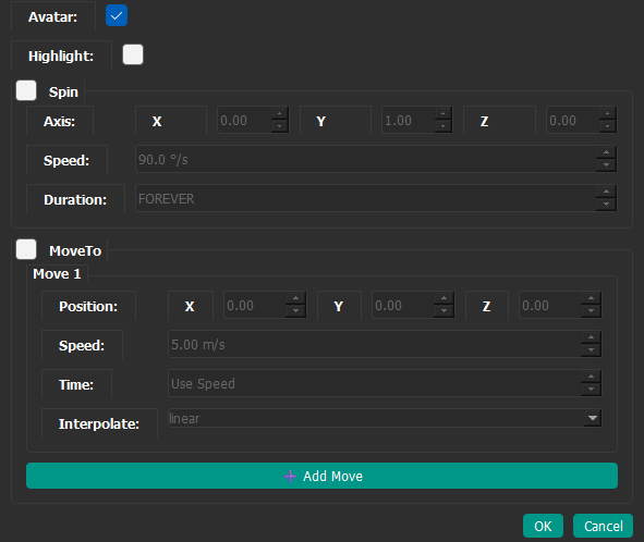 Avatar checkbox in Properties