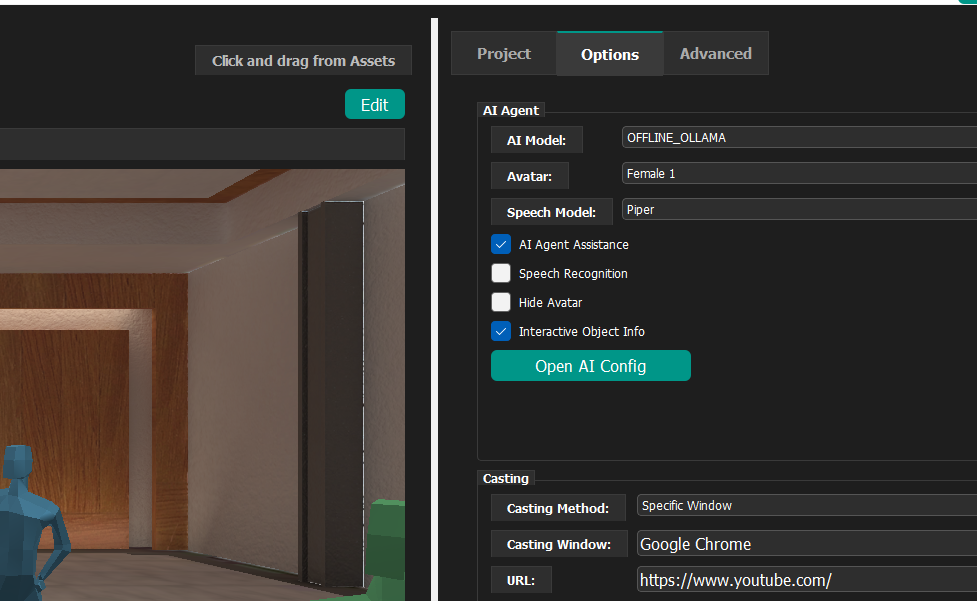 Enable checkbox settings