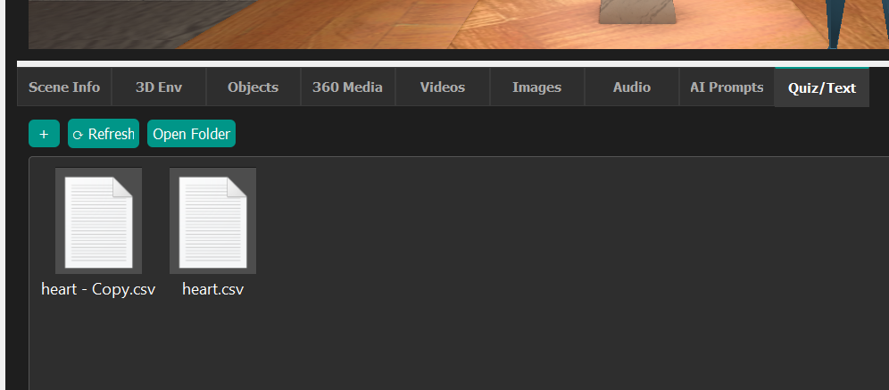 Adding a quiz to the Sequence window