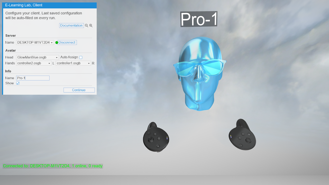 Avatar, name, and display selection