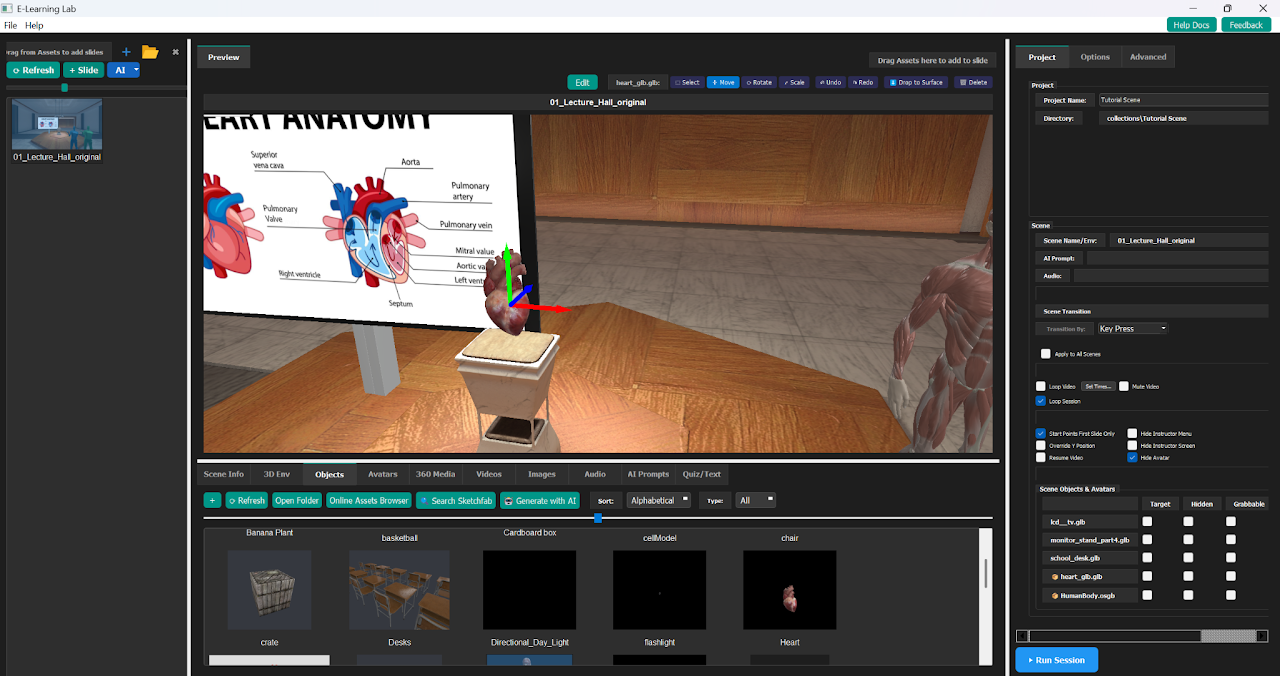 Scene Editor Preview with Move/Rotate/Scale gizmo