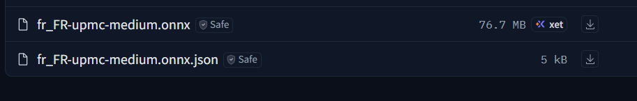 Voices folder location for Piper TTS files