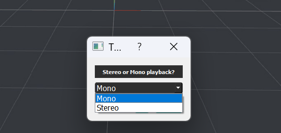 Choosing mono or stereo video playback