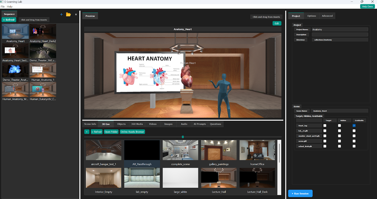Lesson preview after adding an environment and content